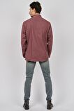 De Leone Erkek Uzun Kollu Yün Apre Gömlek 0171108 Bordo