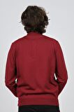 Pave Erkek Polo Yaka Yün Kazak 4538004 Bordo
