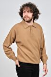 Ida Erkek Lambswool Polo Yaka Kazak 0593147 Camel