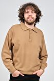 Ida Erkek Lambswool Polo Yaka Kazak 0593147 Camel