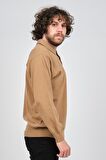 Ida Erkek Lambswool Polo Yaka Kazak 0593147 Camel