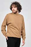 Ida Erkek Lambswool Yarım Balıkçı Kazak 0593161 Camel