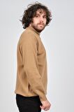 Ida Erkek Lambswool Yarım Balıkçı Kazak 0593161 Camel