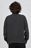 Ida Erkek Lambswool Yarım Balıkçı Kazak 0593161 Antrasit