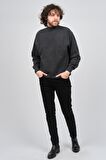 Ida Erkek Lambswool Yarım Balıkçı Kazak 0593161 Antrasit