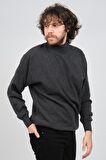 Ida Erkek Lambswool Yarım Balıkçı Kazak 0593161 Antrasit