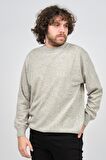 Ida Erkek Lambswool Bisiklet Yaka Kazak 0593154 Gri