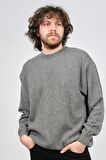 Ida Erkek Lambswool Bisiklet Yaka Kazak 0593154 Füme