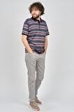 Dolfini Erkek Cep Detaylı Çizgili Polo Yaka T-Shirt 4841619 Siyah- Laci