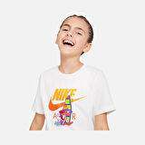 nike Sportswear Boxy 2 Graphic Short-Sleeve kids t-shirt Çocuk pamukklu beyaz Tişört fv5346