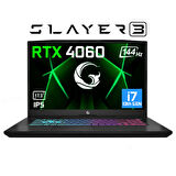 Game Garaj Slayer3 7XL-4060 V2 C3 Intel Core i7 13700H 64GB RAM 1TB SSD RTX4060 17.3" FHD 144Hz IPS FreeDOS Dizüstü Bilgisayar + Çanta