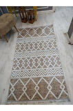 Kaymaz Tabanlı Yıkanabilir Dekoratif Kilim Desenli Dokuma Taban Halı