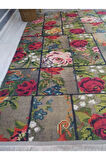Kaymaz Tabanlı Yıkanabilir Karabağ Kilim Desenli Dokuma Taban Halı
