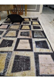 Kaymaz Tabanlı Yıkanabilir Dekoratif Kilim Desenli Dokuma Taban Halı