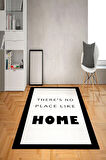 Kaymaz Tabanlı Yıkanabilir Home Desenli Dot Taban Halı
