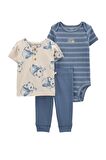 Carter's Layette Erkek Bebek 3'Lü Set 1P599410 Karışık Renkli