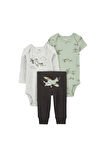 Carter's Layette Erkek Bebek Body Pantolon Set 3'lü Paket