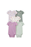 Carter's Kız Bebek Kısa Kollu Body 5'li Paket