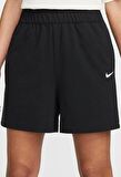 Nike Sportswear Essential Loose Fit Jersey Shorts Bol Kesim Ağır Modal Kadın Şort Siyah
