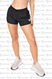 Nike Dri-FIT Swoosh Run Normal Belli Slip Astarlı Siyah Kadın Spor Şort