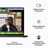 MacBook Pro 16 inç Apple M3 Pro Çip 12 Çekirdekli CPU 18 Çekirdekli GPU 36GB 512GB SSD MRW23TU/A - Uzay Siyahı