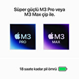 MacBook Pro 14 inç Apple M3 Max Çip 14 Çekirdekli CPU 30 Çekirdekli GPU 1TB SSD MRX83TU/A - Gümüş