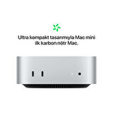 Mac mini M4 çip 10 çekirdekli CPU ve 10 çekirdekli GPU 16GB 256GB SSD (MU9D3TU/A)