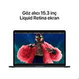 MacBook Air 15 inç M3 Çip 8 CPU 10 GPU 8GB Bellek 256GB SSD macOS Taşınabilir Bilgisayar MRYU3TU/A - Gece Yarısı