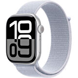 Apple Watch Series 10 Gps 46MM Silver Aluminium Case With Blue Cloud Sport Loop