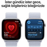 Apple Watch Series 10 Gps 46MM Silver Aluminium Case With Blue Cloud Sport Loop