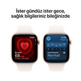 Apple Watch Series 10 GPS 46 mm Roze Altın Rengi Alüminyum Kasa ve Bulut Pembesi Spor Kordon - M/L (MWWU3TU/A)