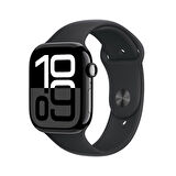 Apple Watch Series 10 GPS + Cellular 46 mm Simsiyah Alüminyum Kasa ve Siyah Spor Kordon - S/M (MWY33TU/A)