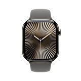 Apple Watch Series 10 GPS + Cellular 46 mm Natürel Titanyum Kasa ve Taş Grisi Spor Kordon - S/M (MWY93TU/A)