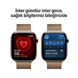 Apple Watch Series 10 GPS + Cellular 46 mm Altın Rengi Titanyum Kasa ve Altın Rengi Milano Loop - M/L (MX003TU/A)