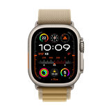 Apple Watch Ultra 2 GPS + Cellular 49 mm Natürel Titanyum Kasa ve Uçuk Kahve Alpine Loop - Orta Boy (MX4F3TU/A)