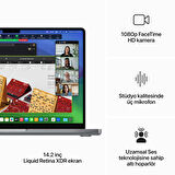 MacBook Pro 14 inç M3 Çip 8CPU 10GPU 16GB Bellek 1TB SSD MXE13TU/A - Gümüş