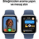 Apple Watch Se Gps 40MM Silver Aluminium Case With Denim Sport Band - M/l