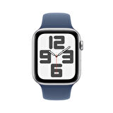 Apple Watch SE GPS 44 mm Gümüş Rengi Alüminyum Kasa ve Kot Rengi Spor Kordon - S/M (MXEQ3TU/A)