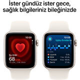 Apple Watch Se Gps 44MM Starlight Aluminium Case With Starlight Sport Band - M/l