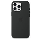 iPhone 16 Pro Max için MagSafe özellikli Silikon Kılıf - Siyah - (MYYT3ZM/A)