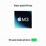 MacBook Air 13 inç M3 Çip 8 Çekirdek CPU 8 Çekirdek GPU 16 GB RAM 256 GB Gümüş - (MC8H4TU/A)