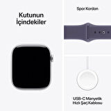 Apple Watch Series 11 GPS 46mm Silver Aluminium Case with Purple Fog Sport Band - M/L