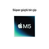 14 inç MacBook Pro: Apple M5 Çip 10 çekirdekli CPU ve 10 çekirdekli GPU 16GB Bellek 512GB SSD (MDE44TU/A) - Gümüş Rengi