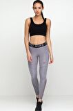 Nike Pro Tight Fit Sıkılaştırıcı Tam Boy Gri Kadın Spor Taytı