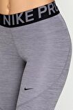 Nike Pro Tight Fit Sıkılaştırıcı Tam Boy Gri Kadın Spor Taytı