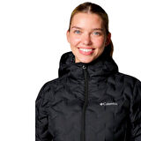 Columbia Delta Ridge II Down Hooded Jacket Kadın Siyah Kaz Tüyü Mont