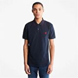 Timberland Printed Neck Short Sleeve Polo Dark Sapphıre Erkek T-Shirt