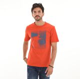 B0A2N1HCL71-R Timberlandss Back Gr Tee Erkek T-Shirt Turuncu