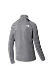 AO Midlayer Tam Fermuarlı Erkek Polar Gri/Siyah