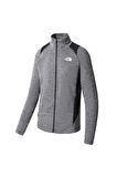 AO Midlayer Tam Fermuarlı Erkek Polar Gri/Siyah